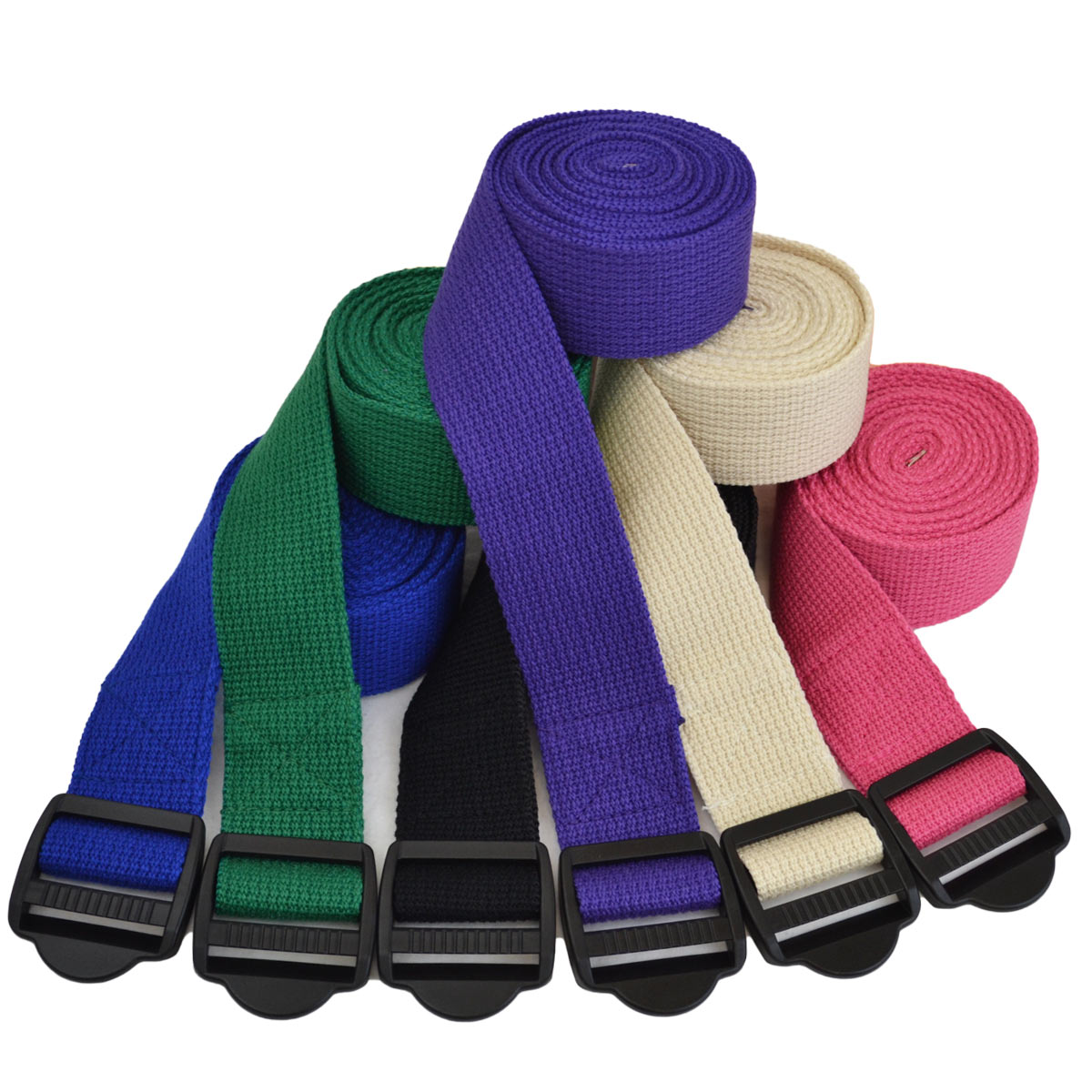 8' Cinch Buckle Cotton Yoga Strap – Yoga Accessories